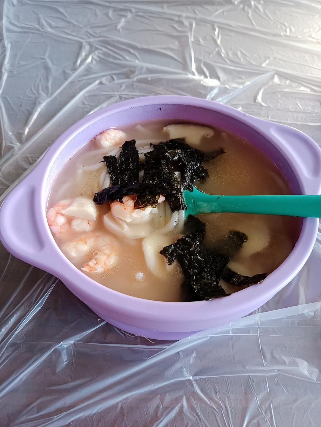 鲜香美味～低脂不怕胖‼️紫菜口蘑清汤荞麦面