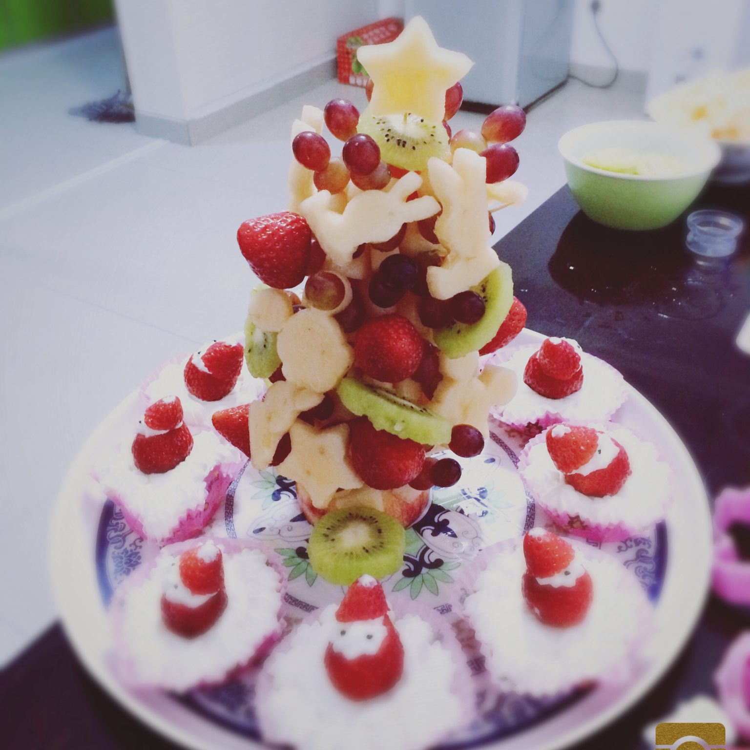 abcdfangfang-1做的【水果圣诞树】