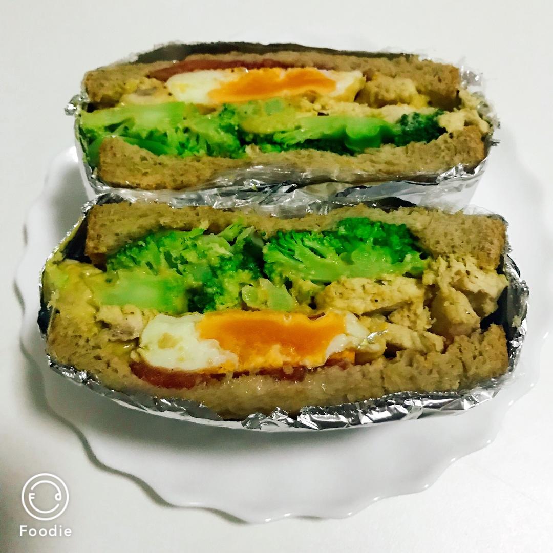 如何做超厚的沼三明治~详细tip！牛油果鸡蛋午餐肉三明治~