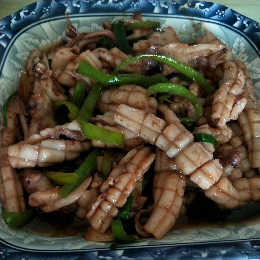 青椒炒鲜鱿