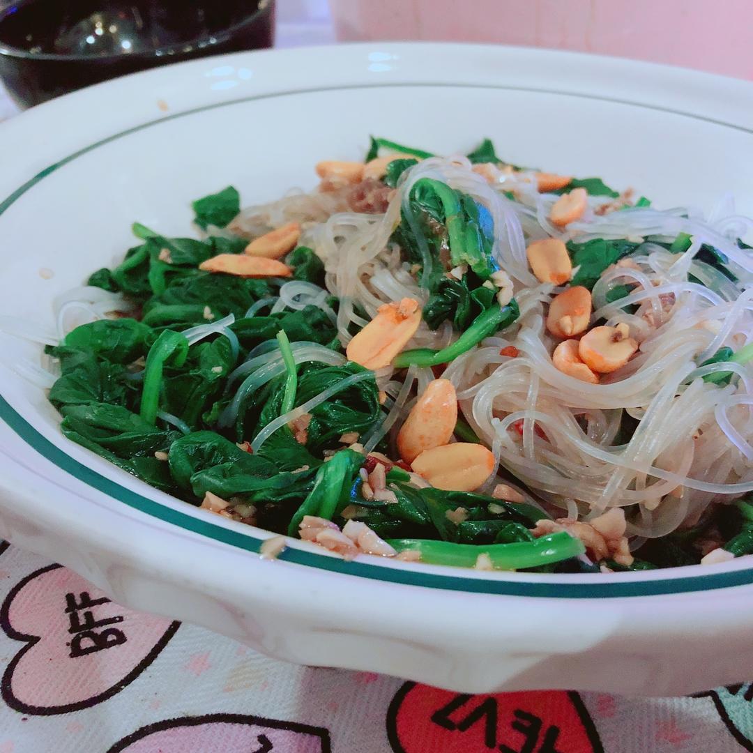 菠菜拌粉丝