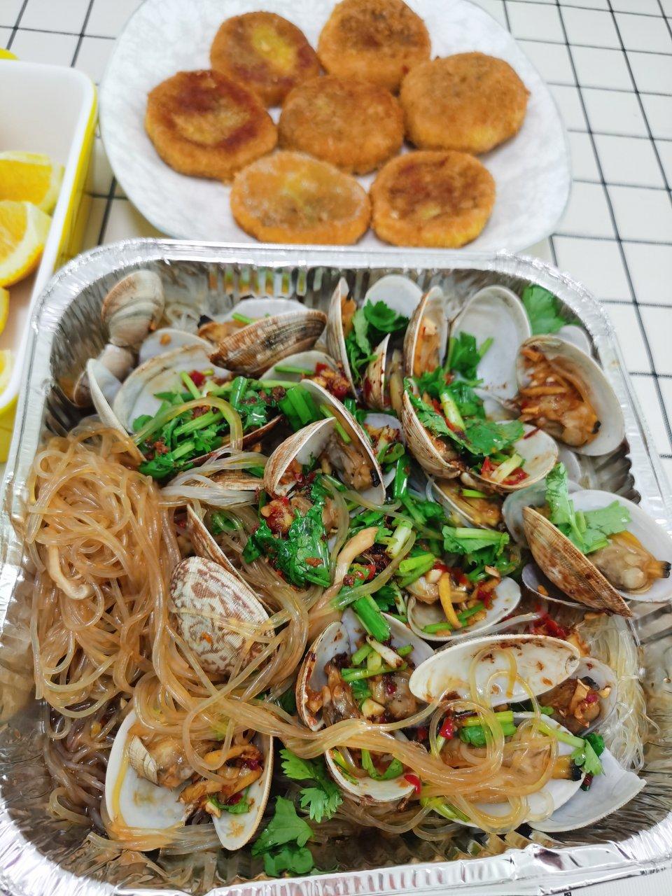 蒜蓉粉丝烤花蛤虾（烤箱版）