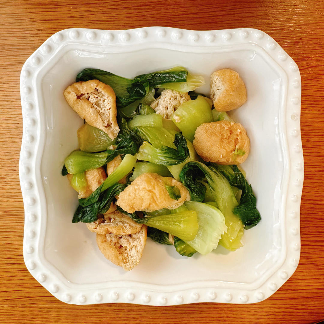 清炒小青菜油豆腐