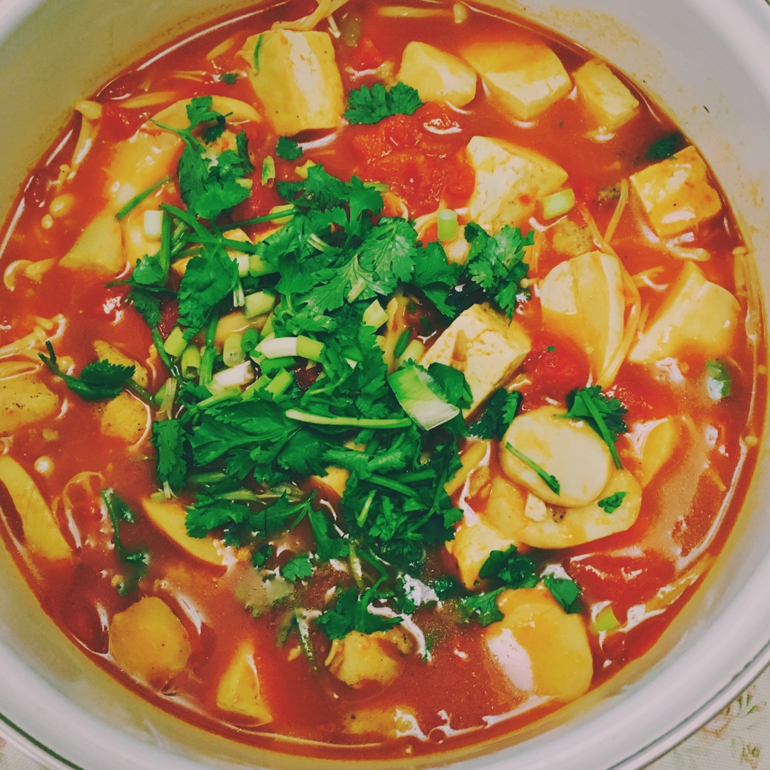 番茄锅酸汤龙利鱼