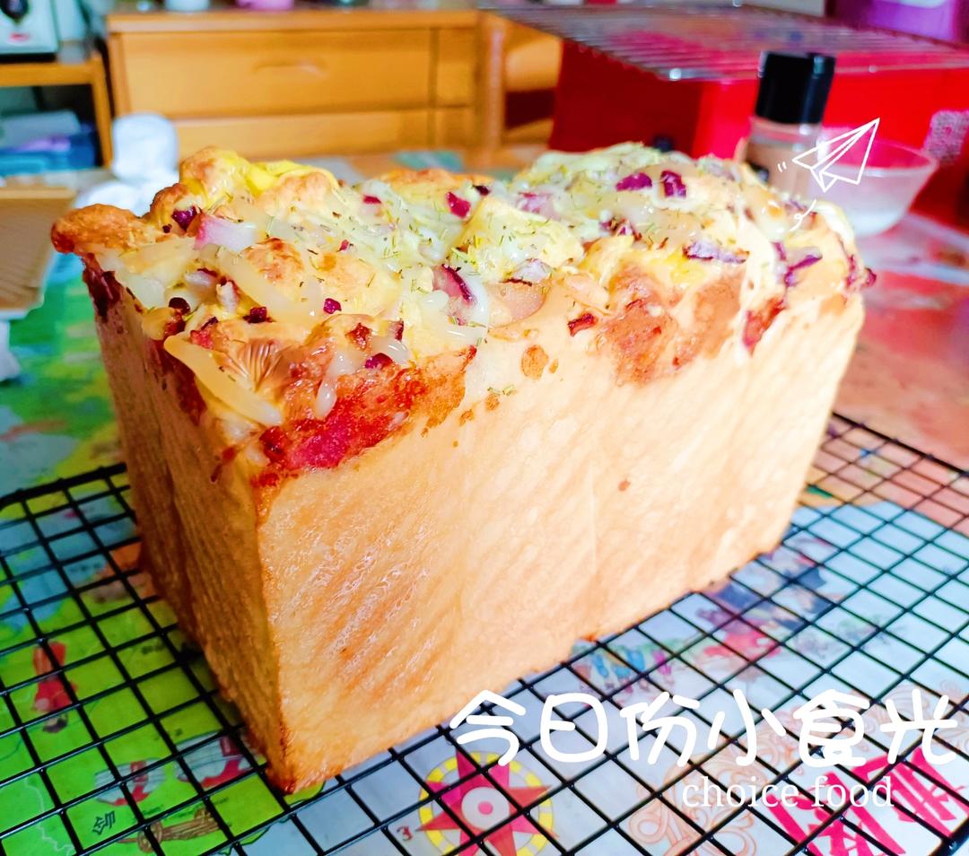 🥓洋葱培根芝士｜咸口小吐司｜大口吃肉｜超多芝士｜超满足