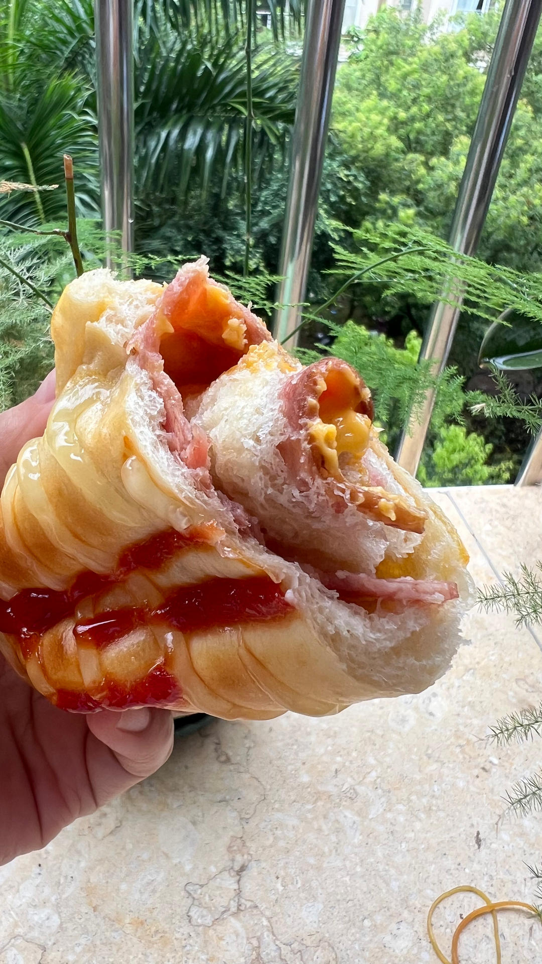 芝士培根面包