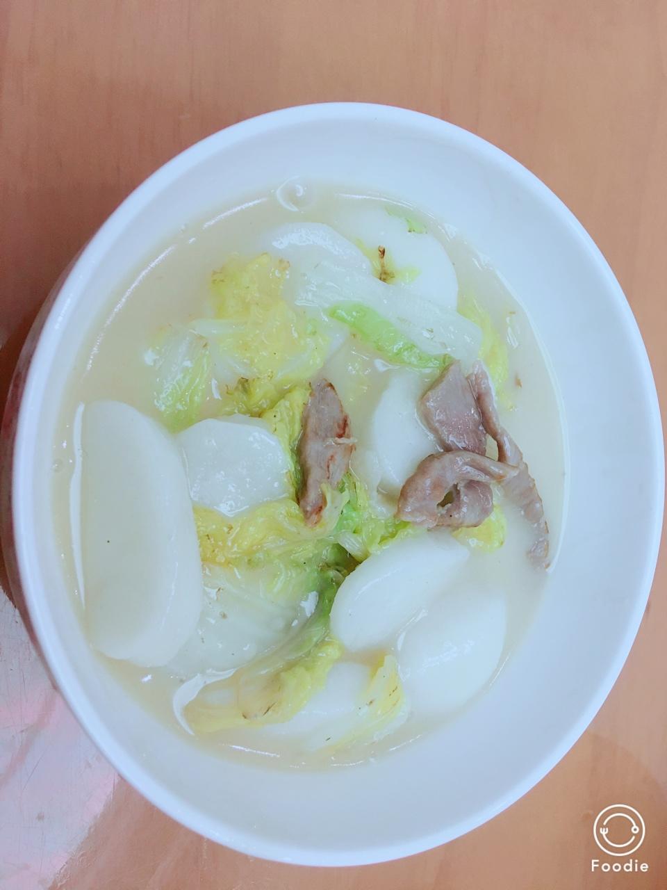 肉丝白菜炒年糕