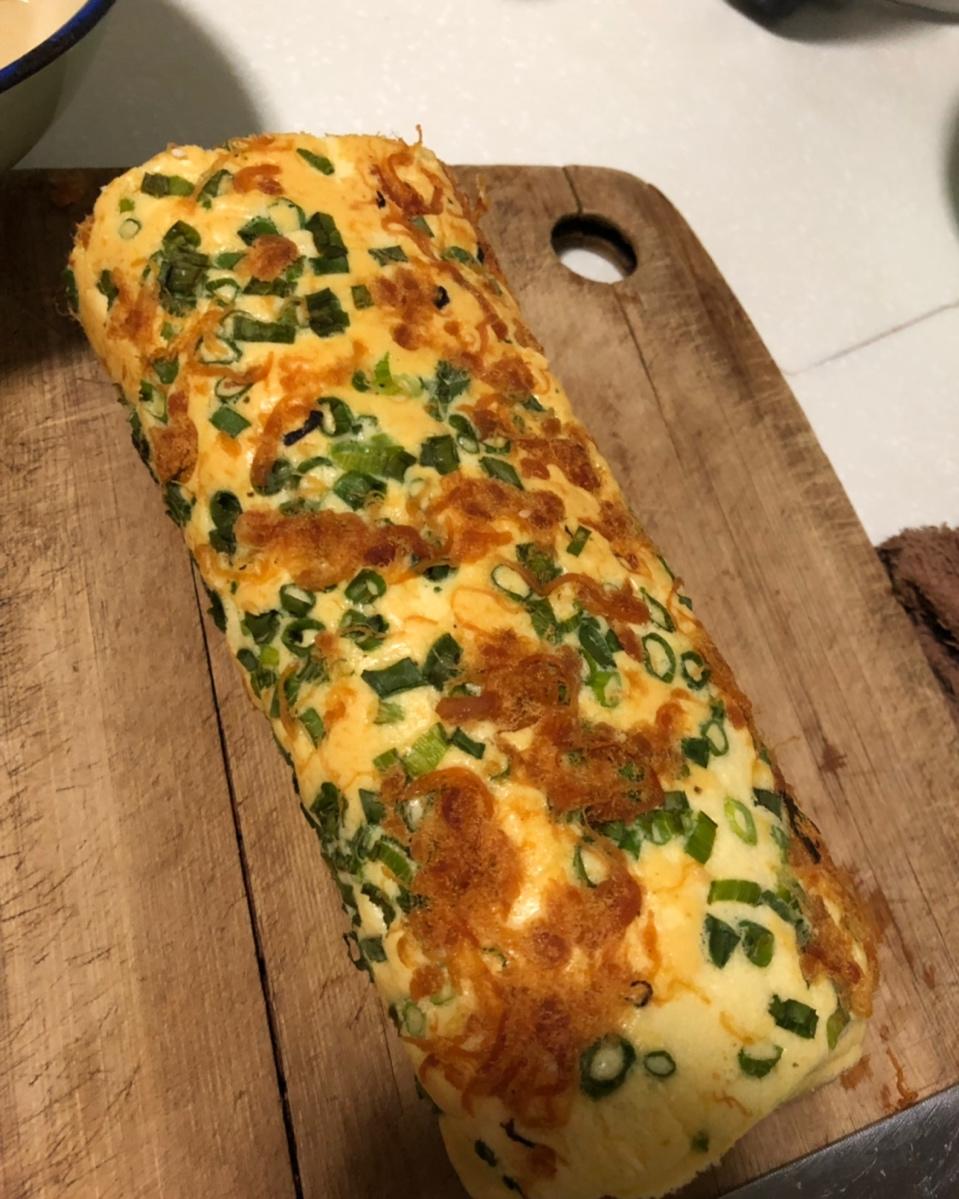 香葱肉松肥蛋糕卷～
