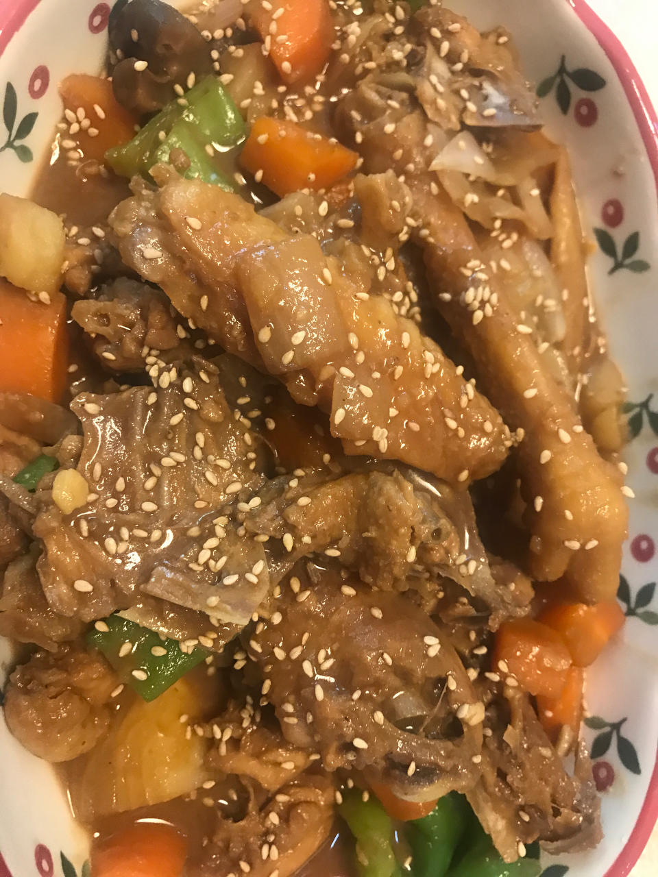 土豆胡萝卜炖鸡块