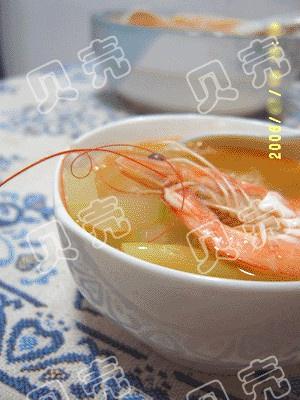 冬瓜虾汤儿的做法