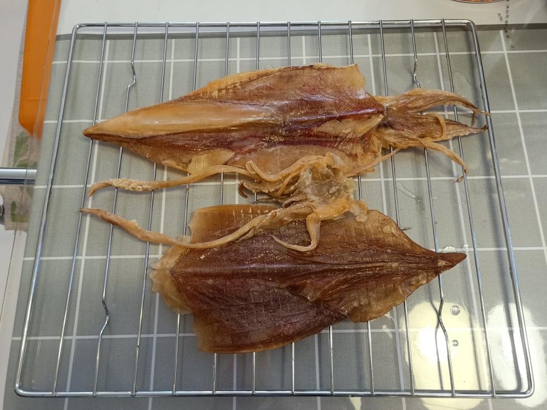 烤箱烤鱿鱼干