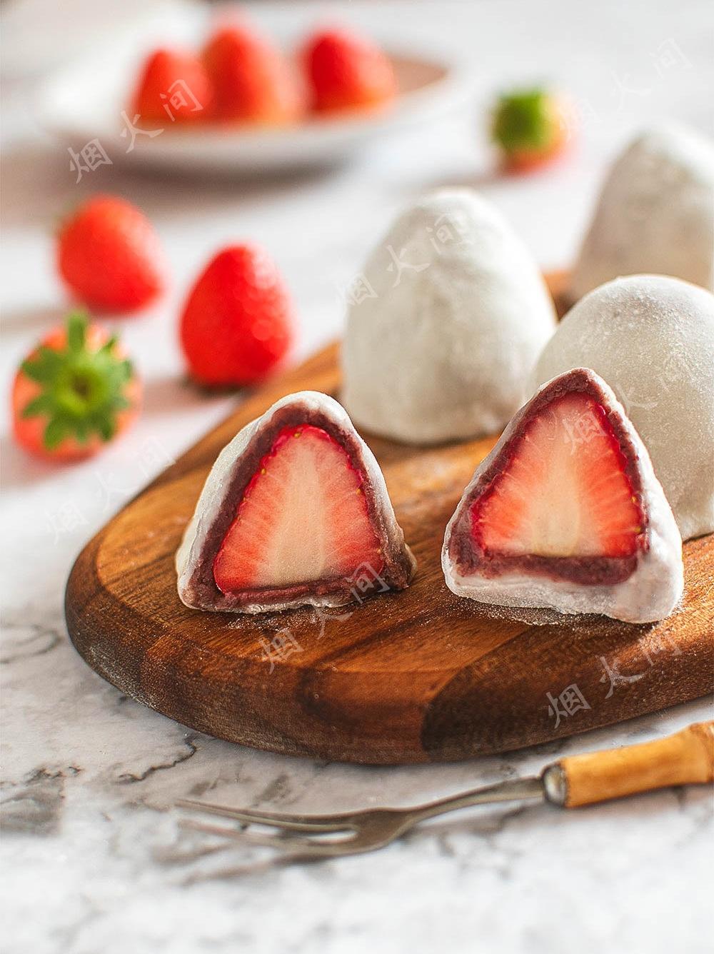 超簡單！免蒸免揉！！??草莓大福