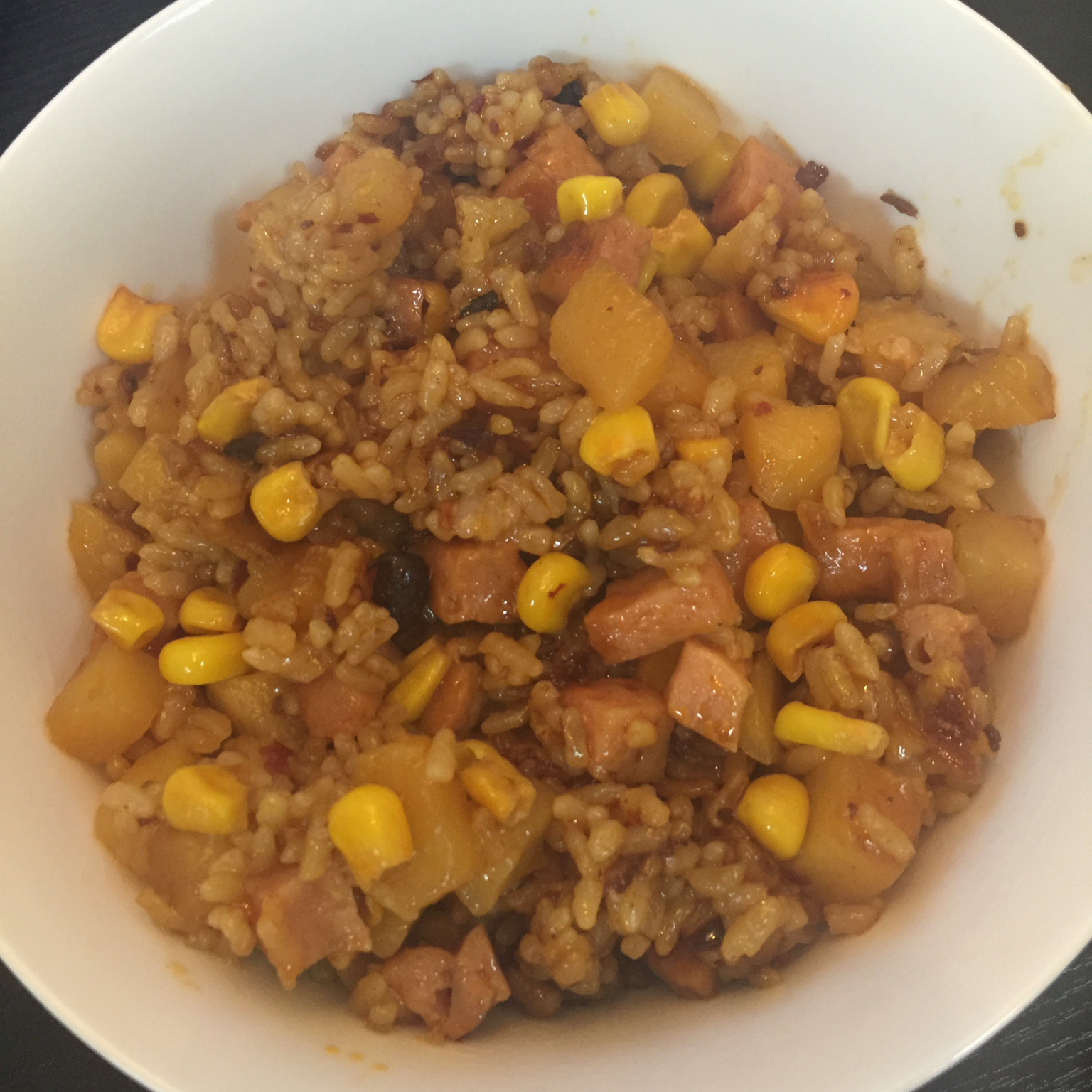 香肠土豆焖饭【一人也要吃好版】