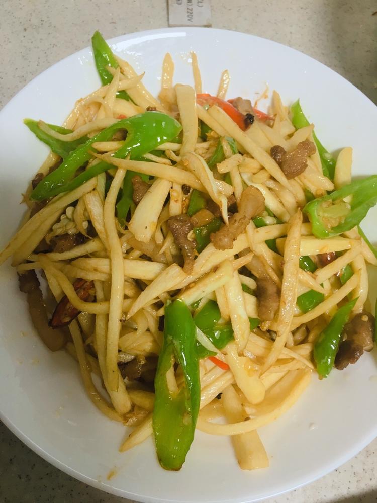 茭白炒肉丝的做法