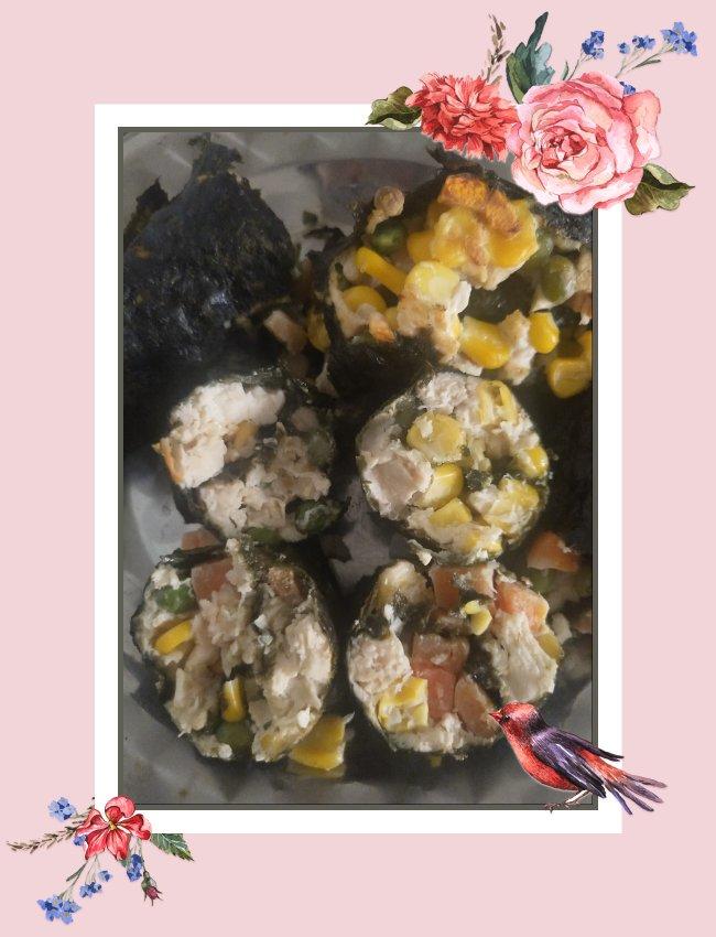 减脂鸡胸肉海苔卷