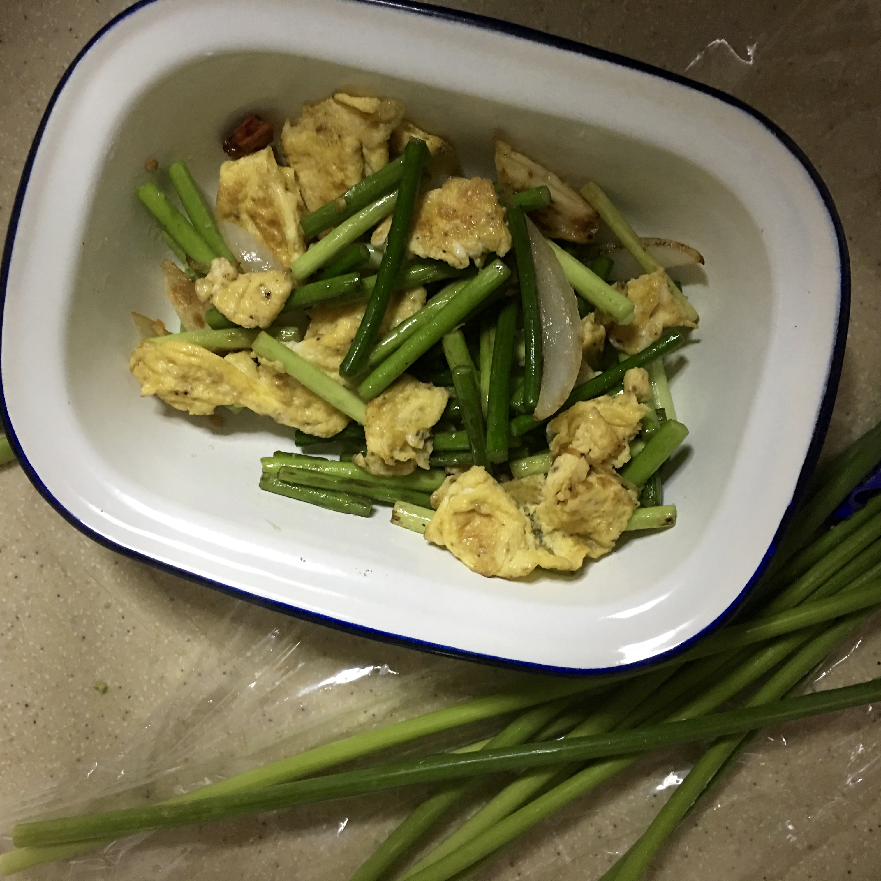 蒜薹炒鸡蛋
