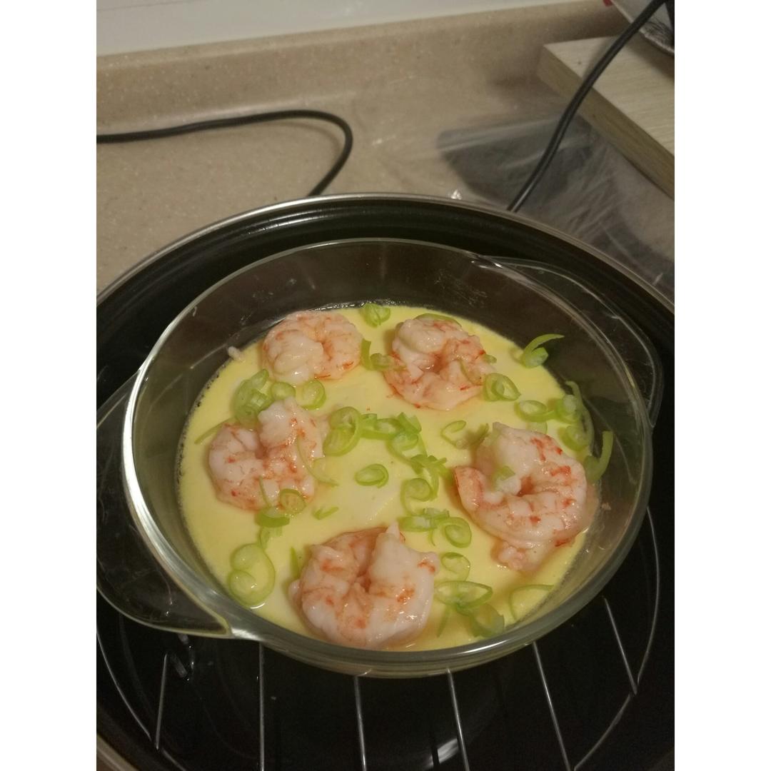 虾仁豆腐蒸水蛋