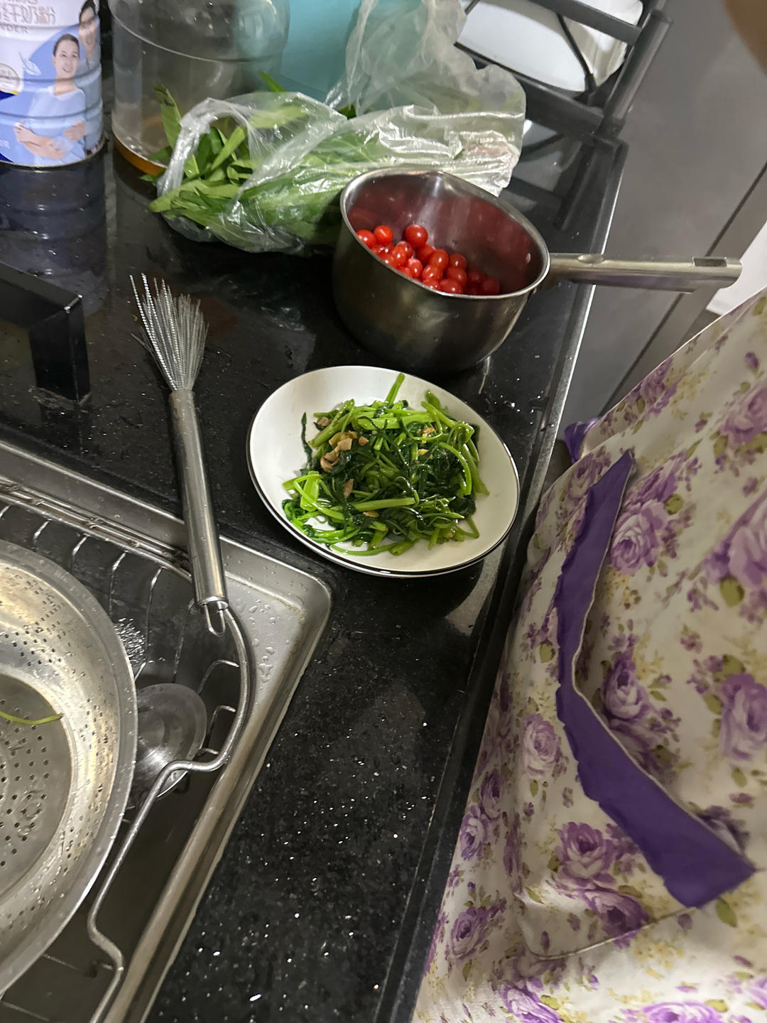 炒藤藤菜的做法