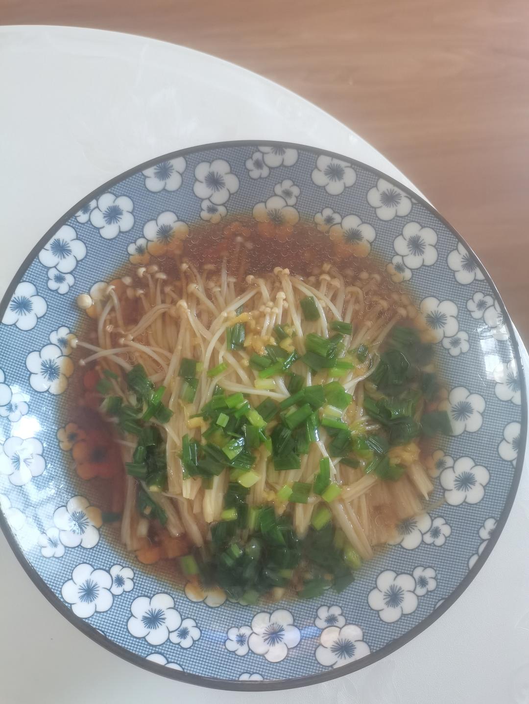 葱油蒸金针菇