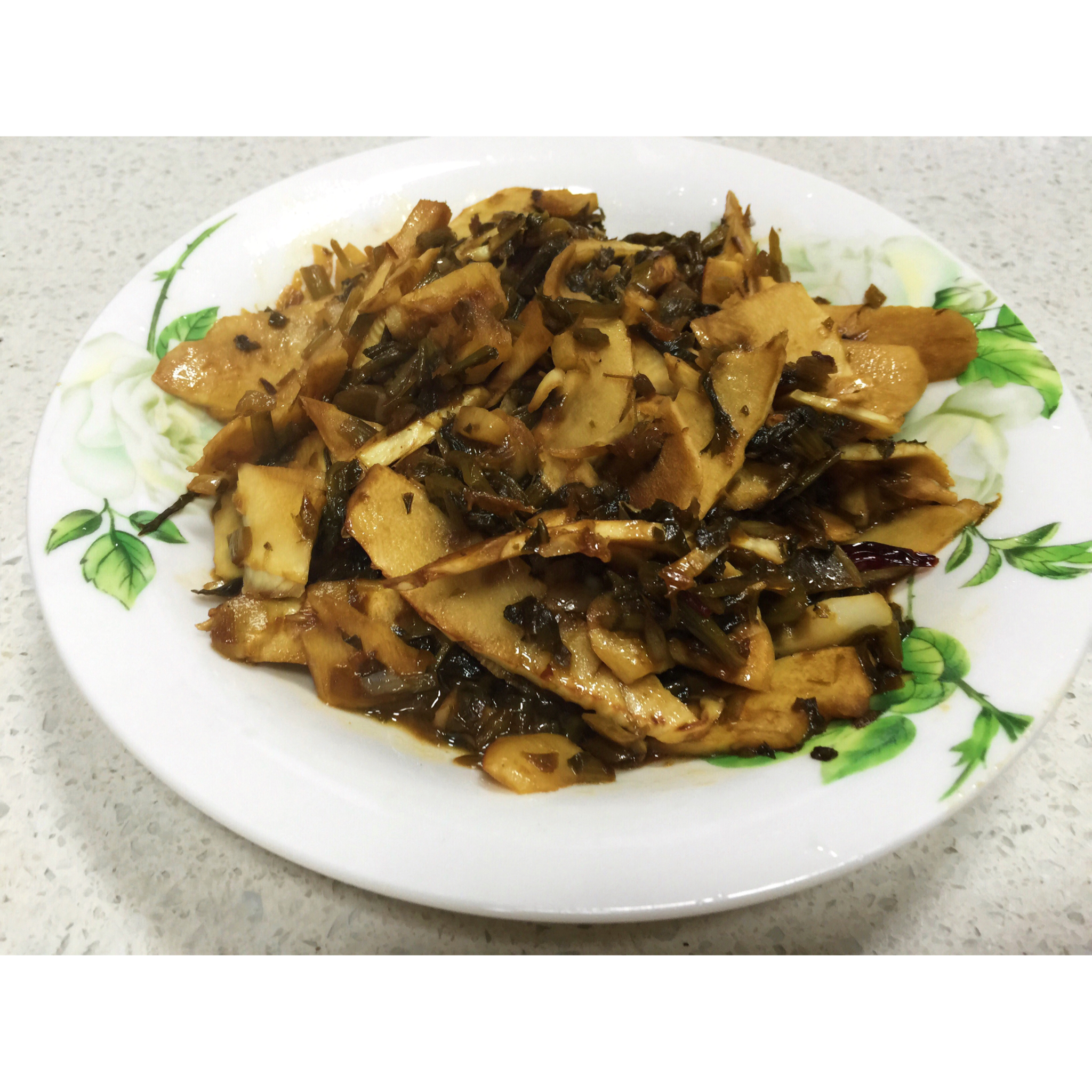 雪菜冬笋炒肉丝