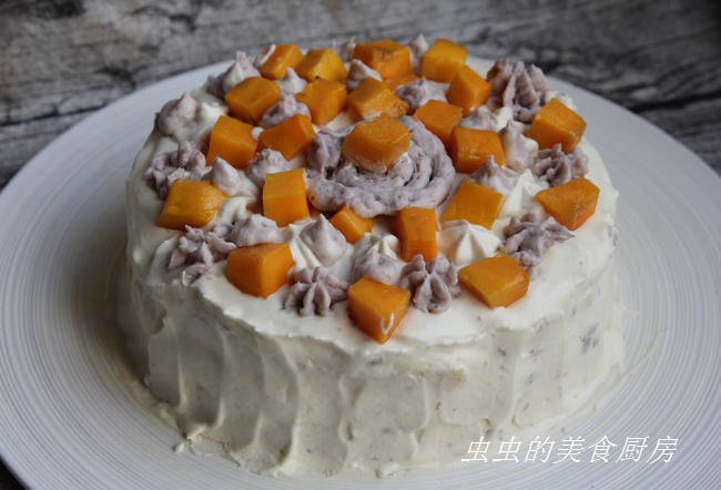 与你（芋泥）在一起：芒果芋泥蛋糕的做法