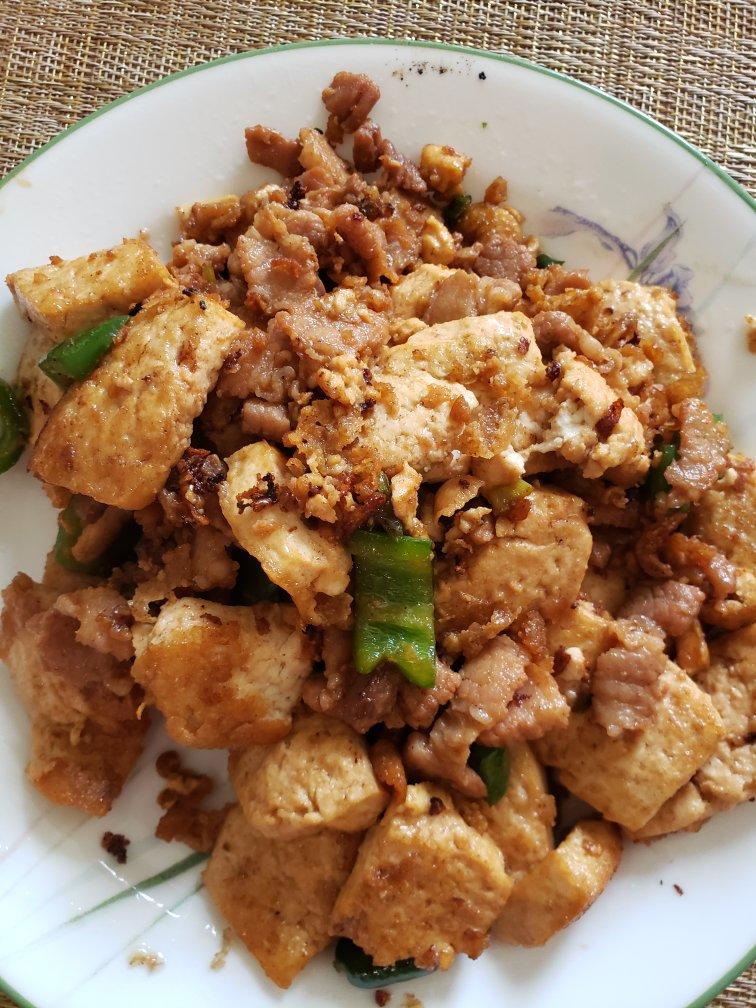 青椒肉丝炒日本豆腐