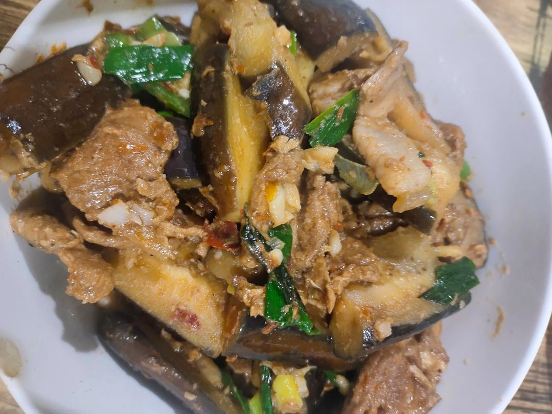 少油版茄子炒肉