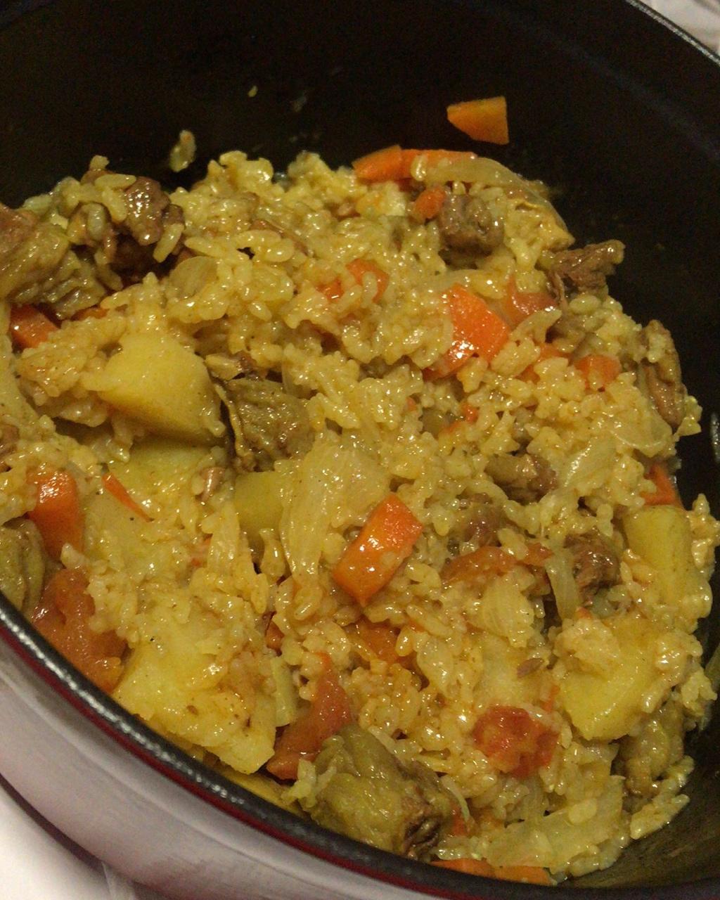 红咖喱牛肉焖饭——Staub珐琅铸铁锅