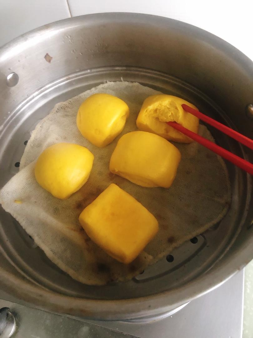 椰香南瓜小馒头（刀切馒头）一次发酵法  省时省力 照样松软香甜