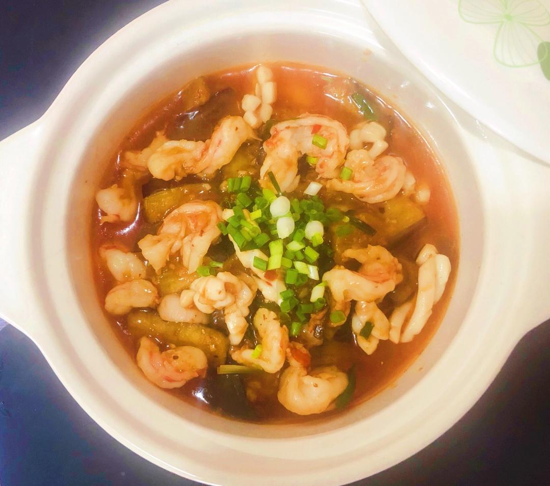 海鲜茄子煲