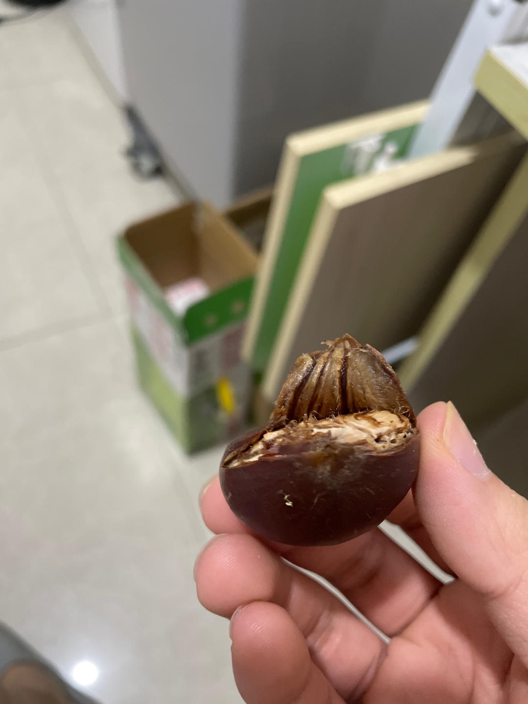 简单快速剥生栗子