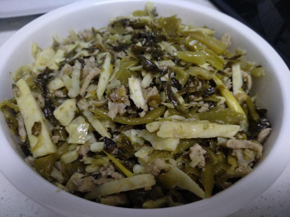 雪菜冬笋炒肉丝