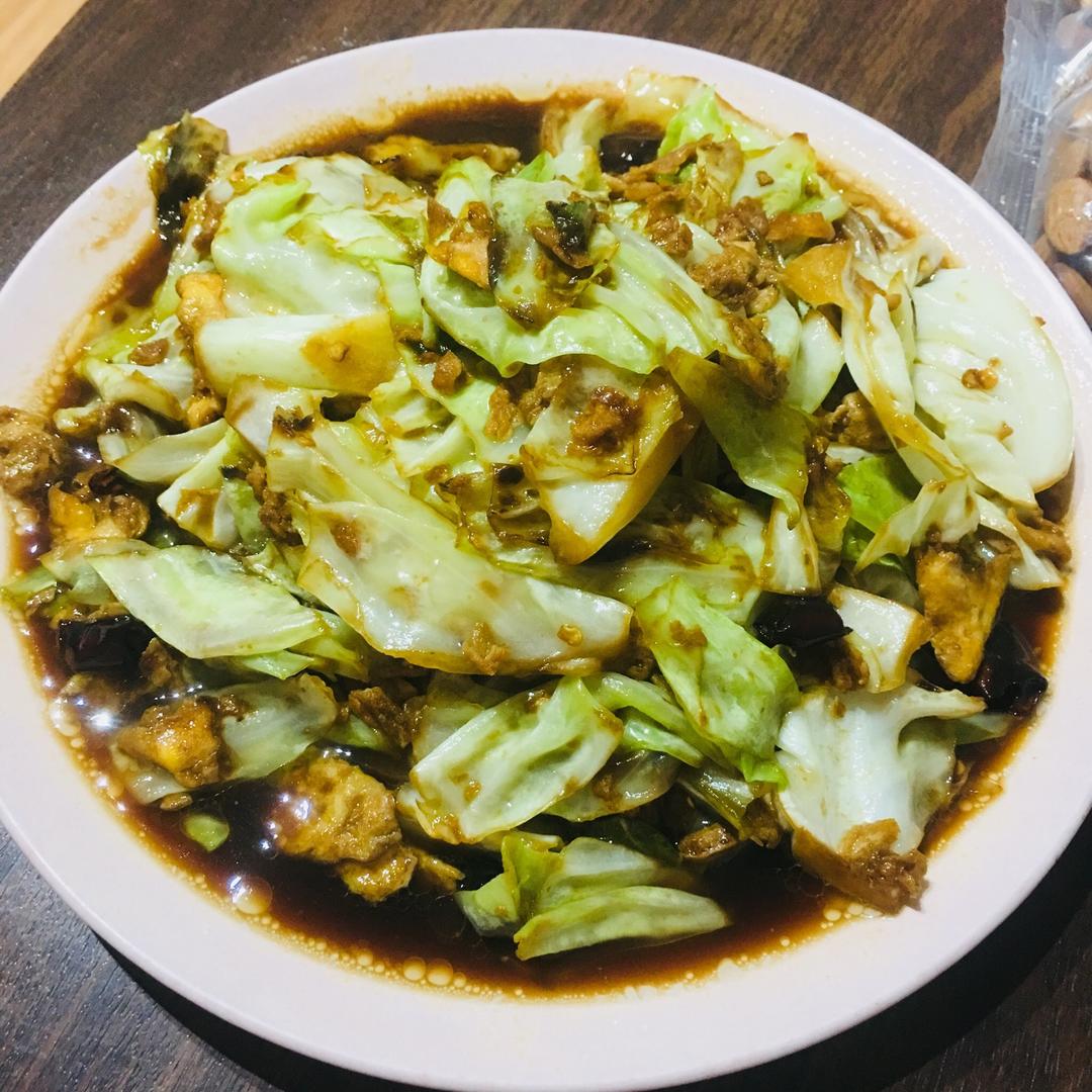 酱爆圆白菜（纯素版）