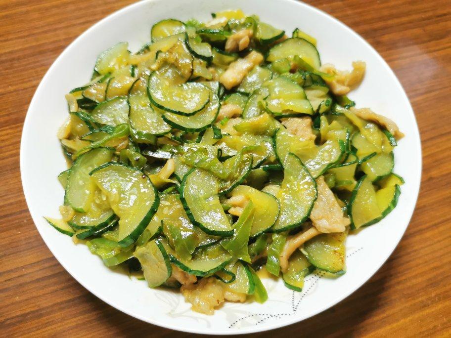 醋米鸡饭做的黄瓜炒肉