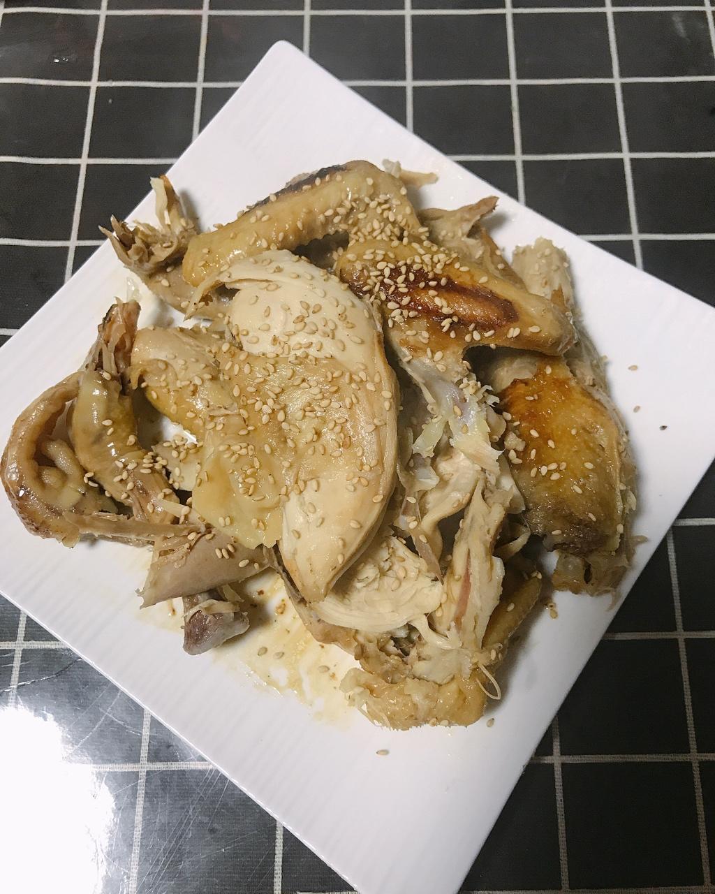 电饭锅简易版：盐焗手撕鸡
