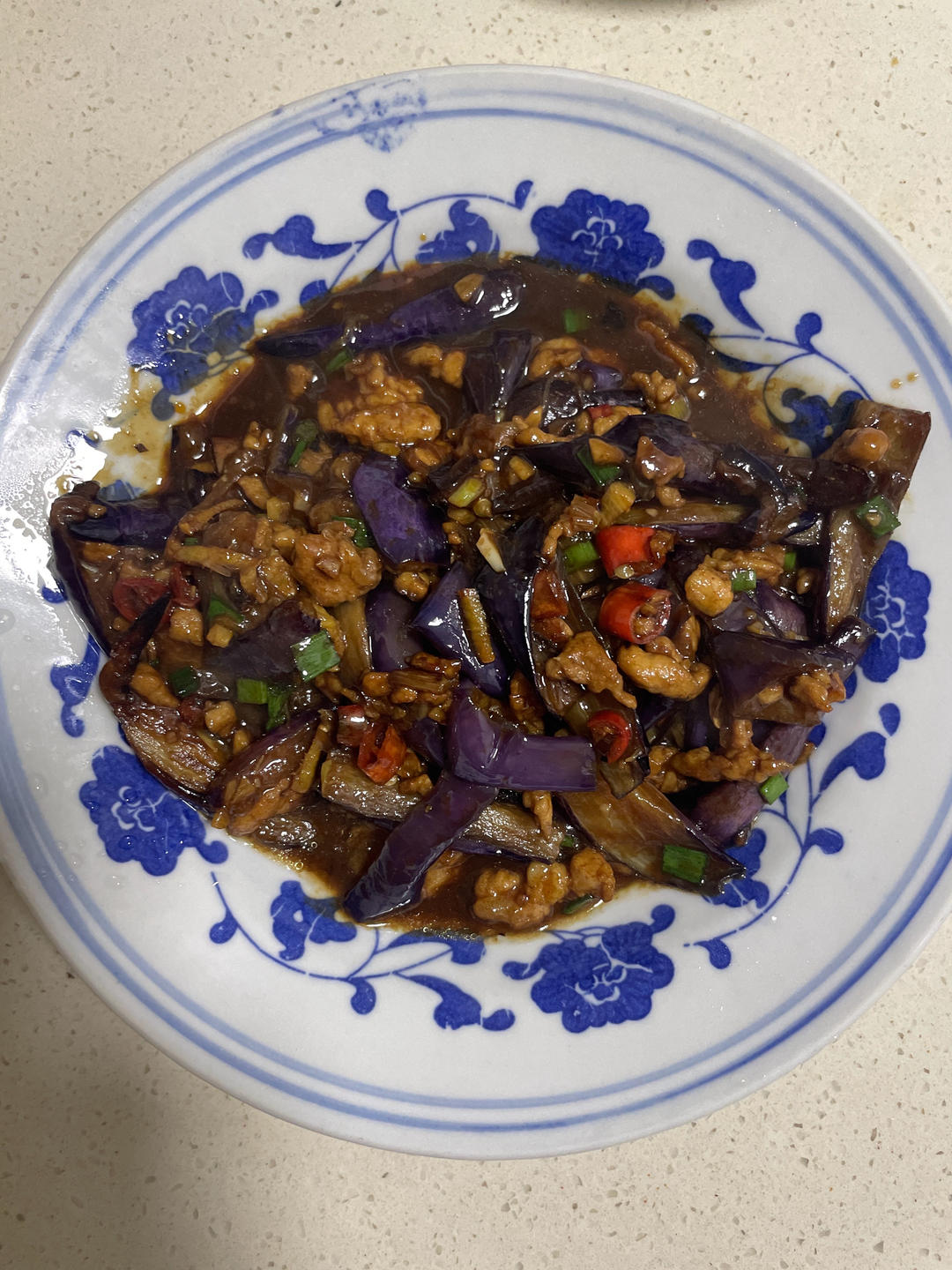 红烧肉沫茄子