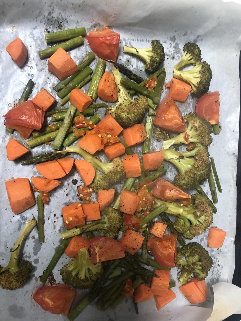 减肥期间的烤蔬菜