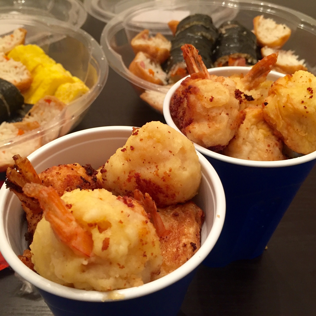 土豆泥鲜虾球