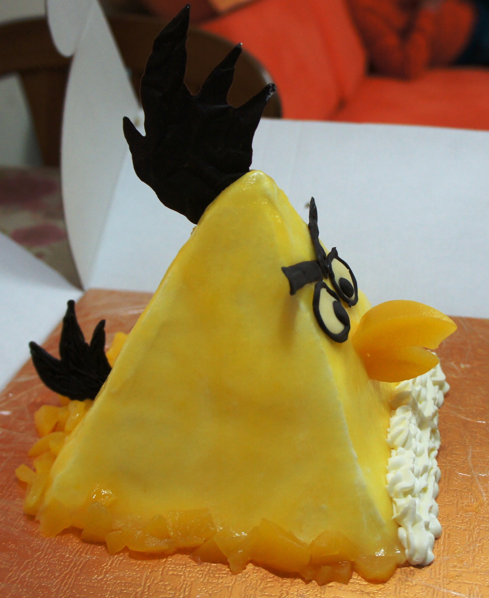 无色素版愤怒的小鸟蛋糕--黄风