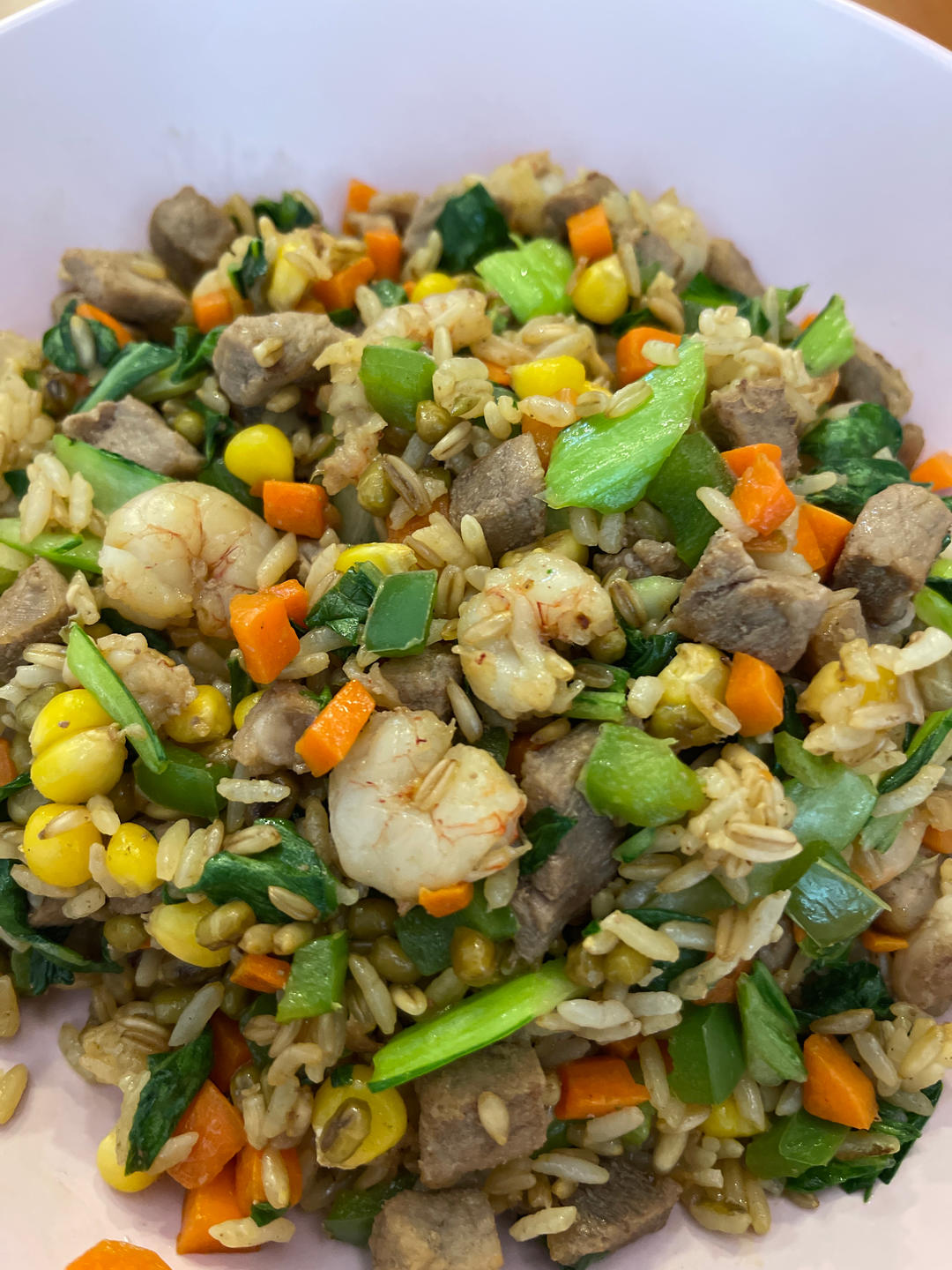 豪华版虾仁炒饭🍤