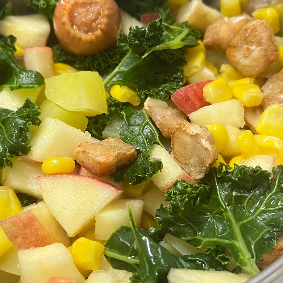 土豆🥔玉米🌽鸡胸肉🐔沙拉｜🍎清新不腻口