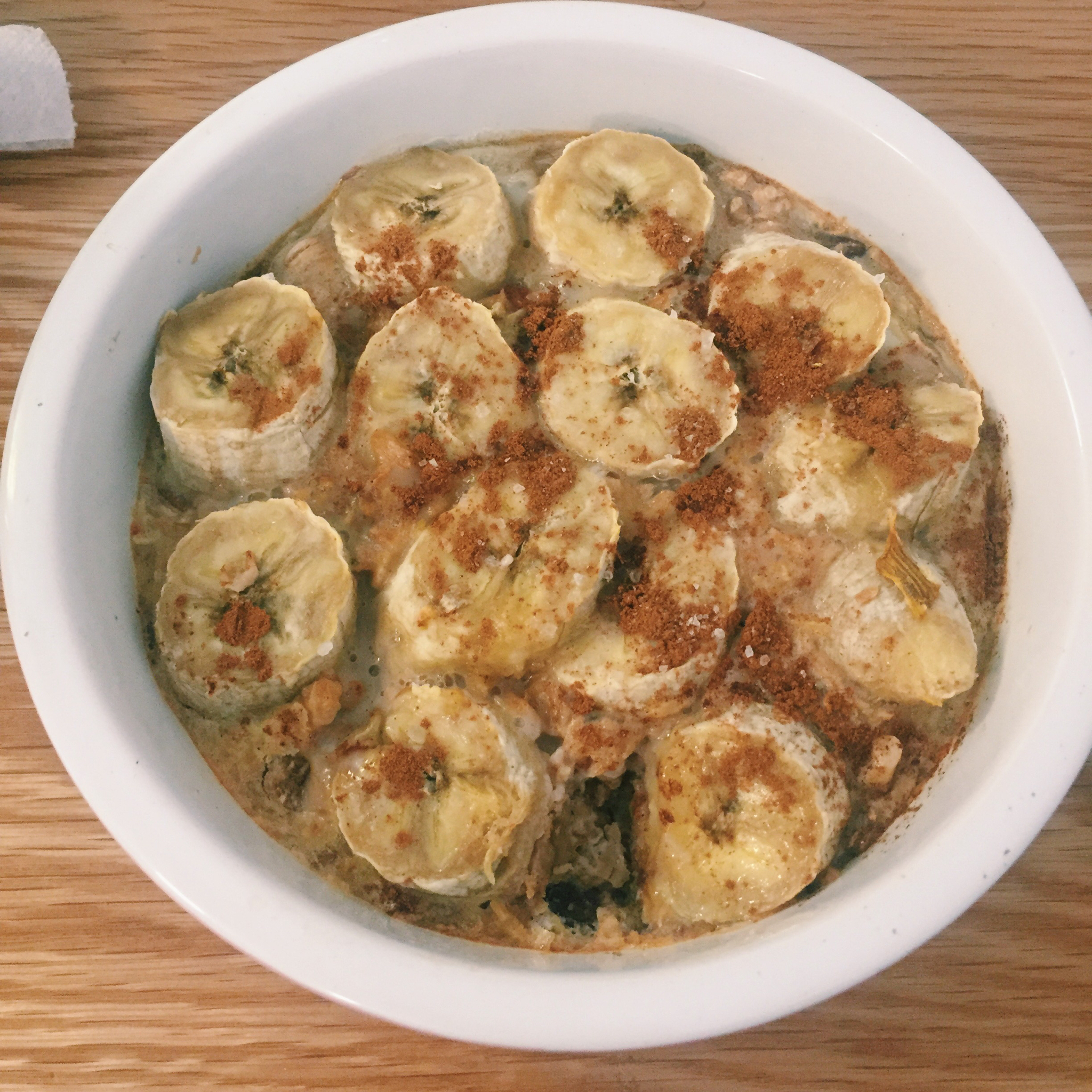 减脂餐：香蕉燕麦烤蛋奶