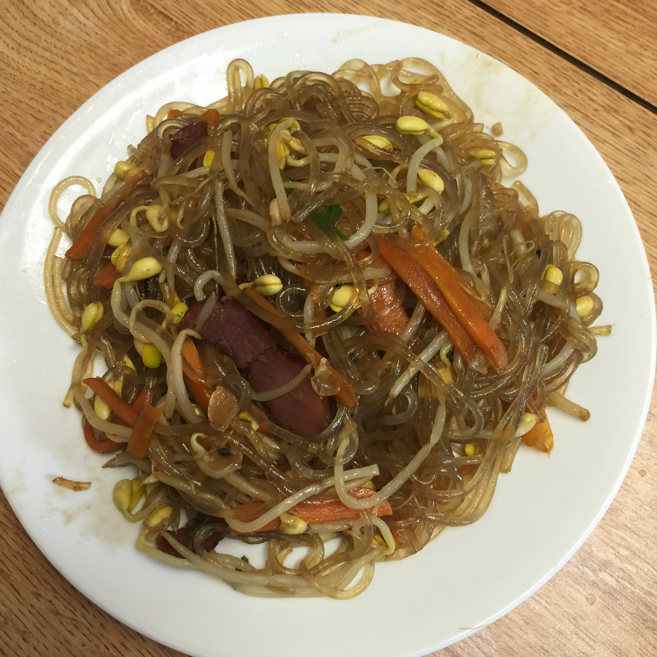 豆芽炒粉丝