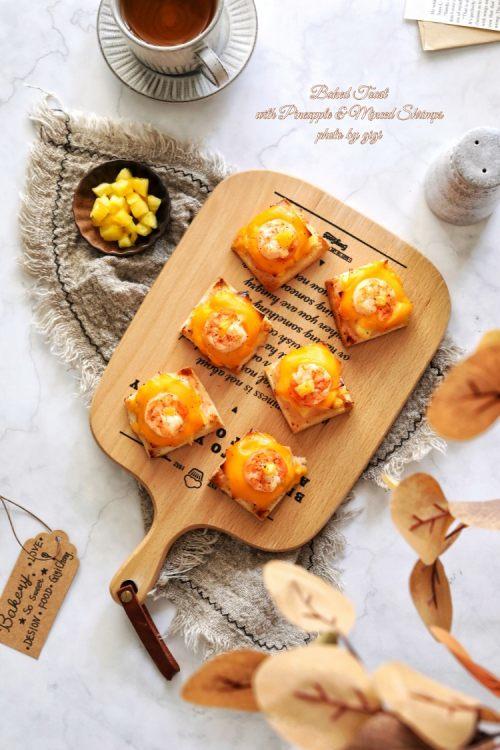 菠萝虾多士【1月北鼎烤箱食谱】的做法