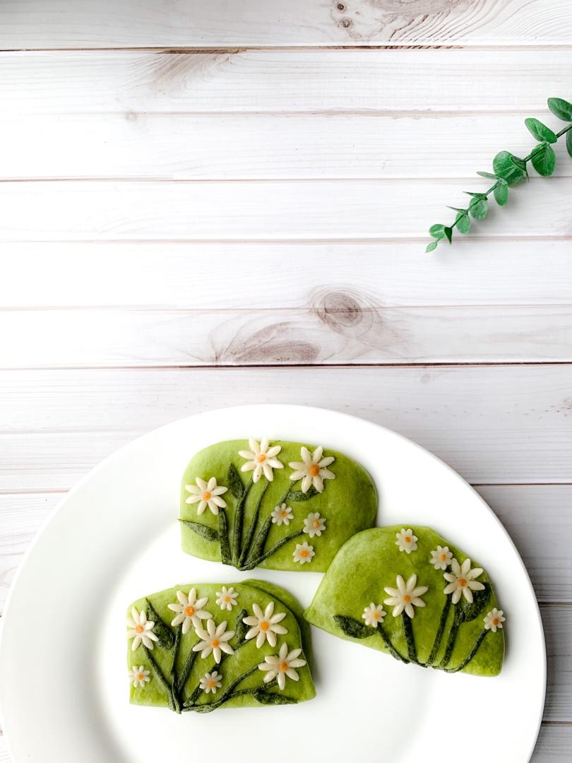 刈包可爱馒头夹饼初夏雏菊