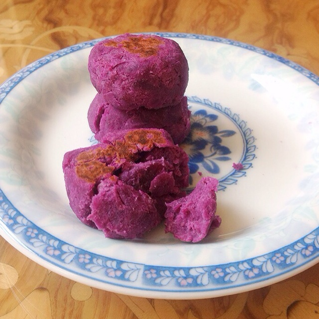 平底锅紫薯饼