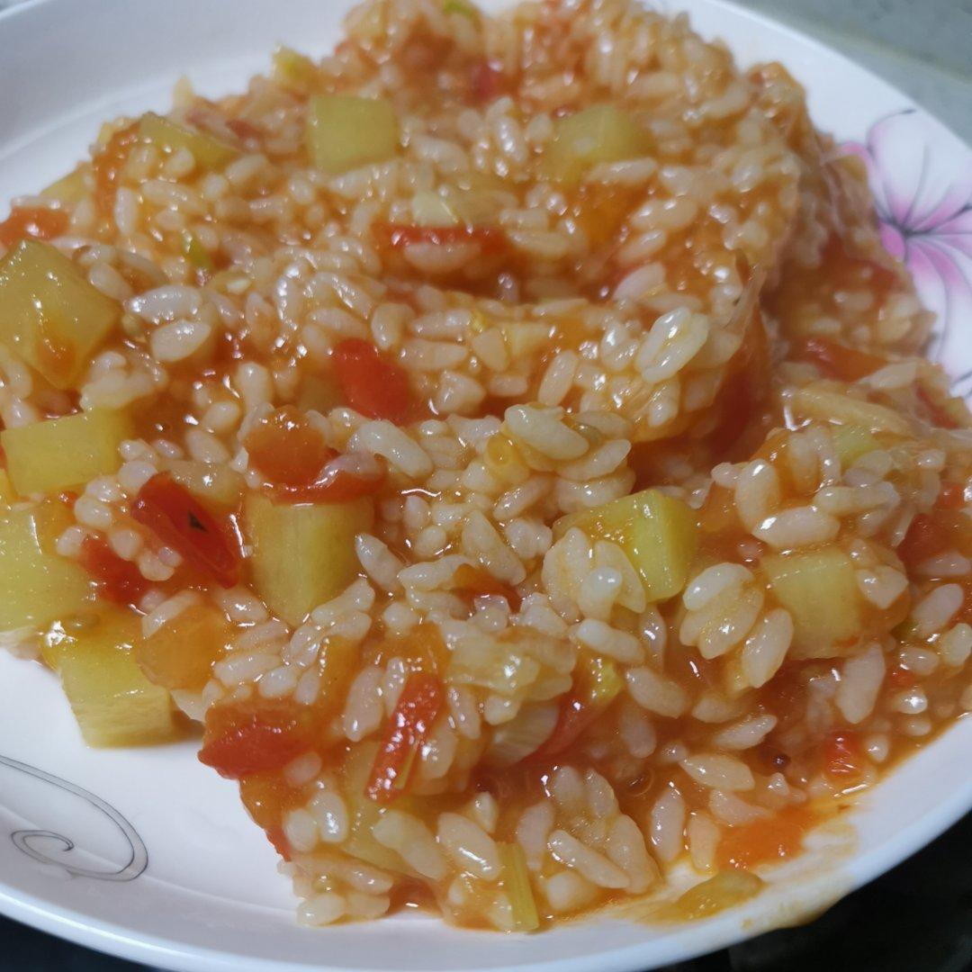 十分钟快手❗️好吃到舔碗底的番茄土豆烩饭