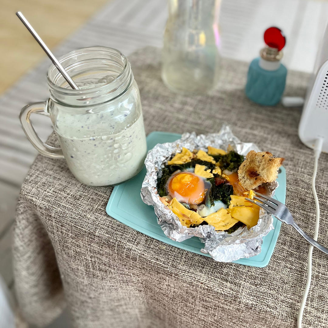 爱上这道羽衣甘蓝培根烘蛋🍳｜超级健康餐❗️