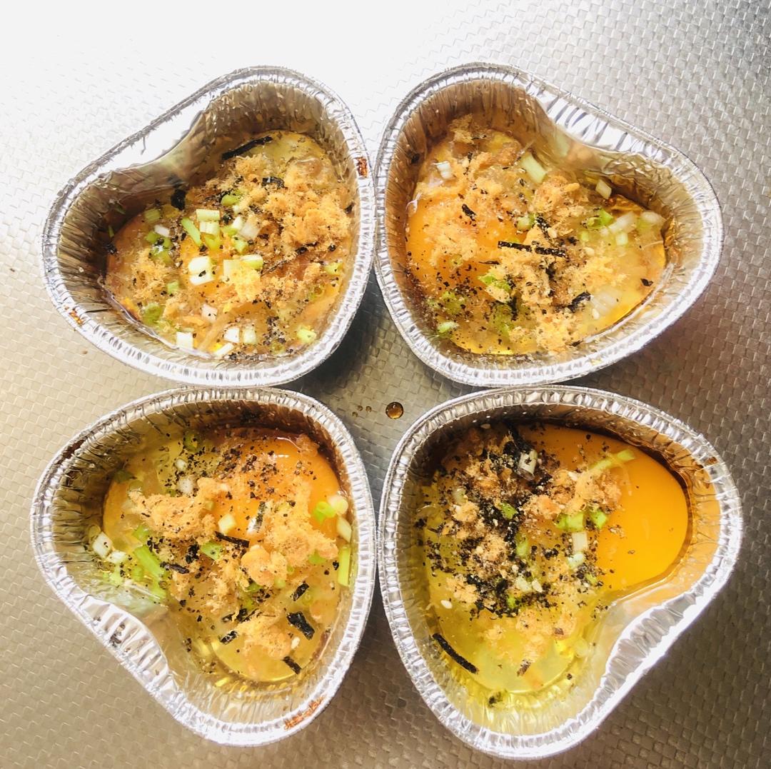 随心所欲0128做的美味早餐:香烤鸡蛋(鸡蛋新吃法)烤箱版