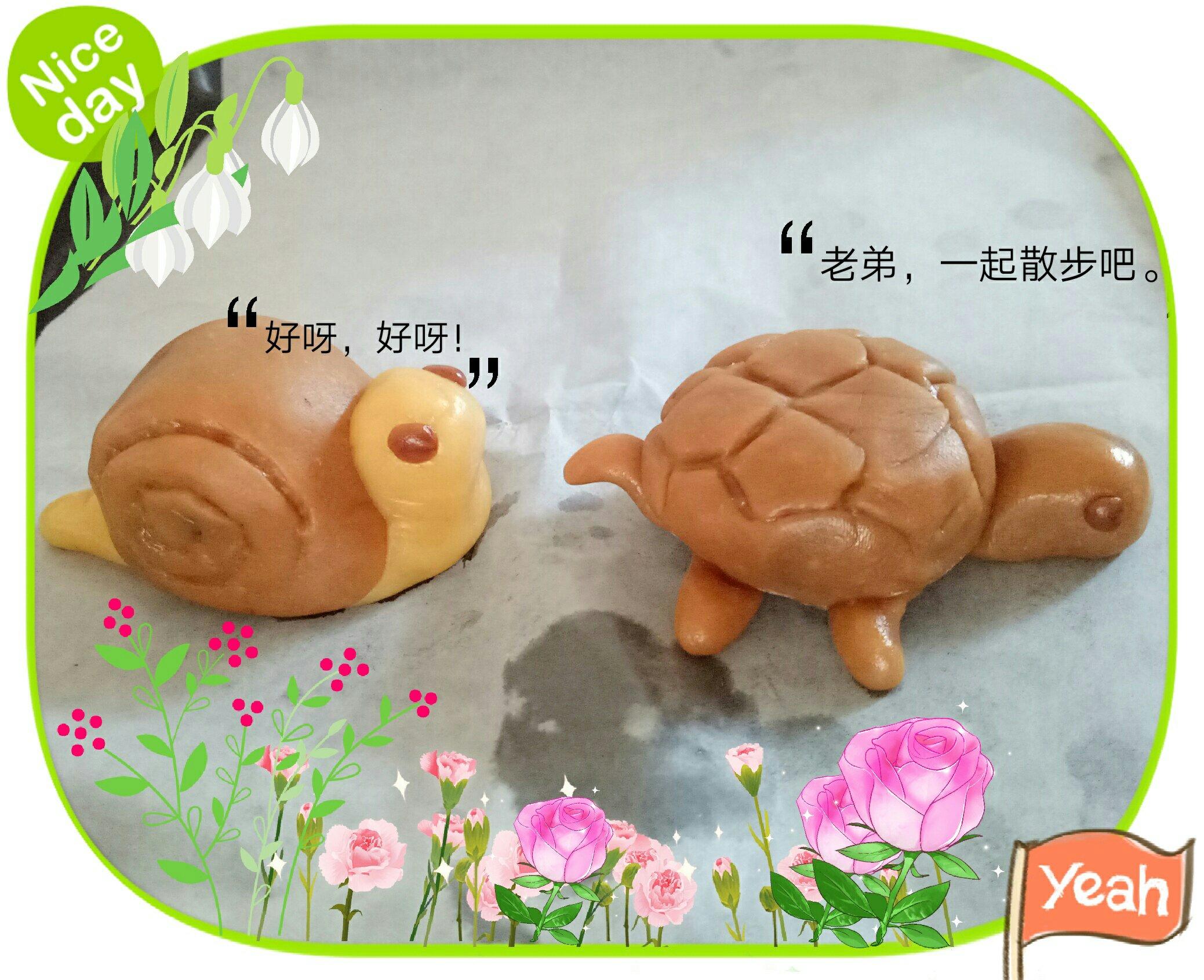 趣味广式月饼（蜗牛与乌龟一起散步）的做法